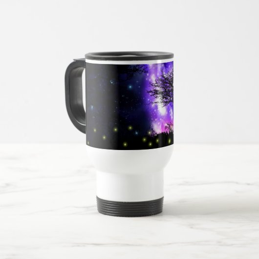 Magische Milchstraße Reisebecher (Vorderseite Links)