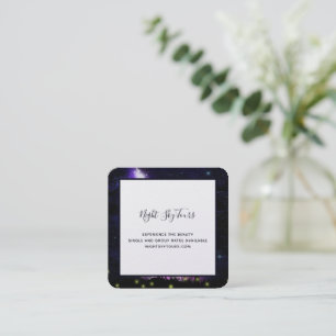 Magische Milky Way Square Business Card Quadratische Visitenkarte