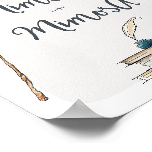 Magische Mimosa Drinks Unterschreiben Poster (Ecke)