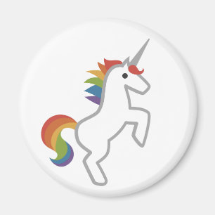 Magische minimale Regenbogen-Einhorn Emoji Ikone Magnet