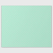 Magische Minze und weißes Polka Dot Muster Geschenkpapier (Flach)