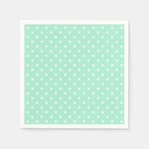Magische Minze und weißes Polka Dot Muster Serviette