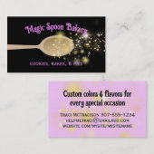 Magische Mischung Löffel Kochen Backkarte ... Visitenkarte (Vorne/Hinten)