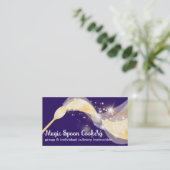 Magische Mischung Löffel Kochen Backkarte ... Visitenkarte (Stehend Vorderseite)