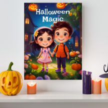 Magische Momente des Halloween-Gartens AI Generati