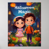 Magische Momente Halloween Garden AI Generativ Poster (Vorne)