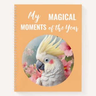 Magische Momente Kakadu Vogel Personalisierter Nam Notizblock
