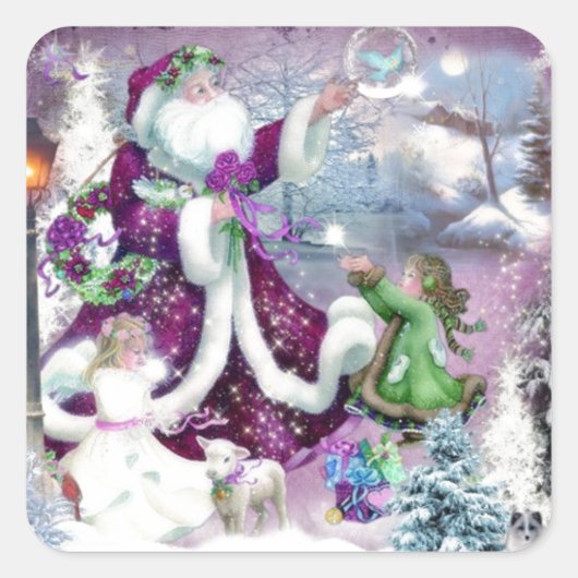 Magische Momente Quadratischer Aufkleber (Vorderseite)