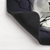 Magische Mond-Eule auf Niederlassung Mousepad (Ecke)