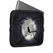 Magische Mond-Eule auf Niederlassungs-Laptop-Hülse Laptopschutzhülle (Vorne Rechts)