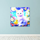 "Magische Mondlicht-Unternehmen: Ein Whimsikgarten Leinwanddruck (Insitu (Holzboden))