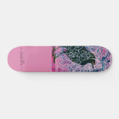 Magische Mongram Raven Runestone Skateboard (Horizontal)