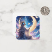 Magische Moon Goddess Valentinstag Note Card Mitteilungskarte (Vorderseite/Rückseite Beispiel)