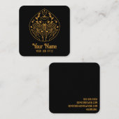 Magische Moon Moth Business Card Quadratische Visitenkarte (Vorne/Hinten)