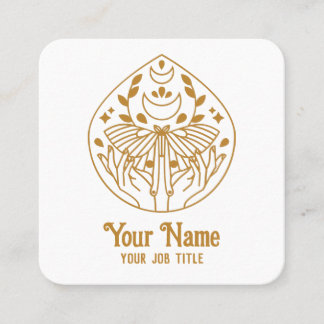 Magische Moon Moth Business Card Quadratische Visitenkarte