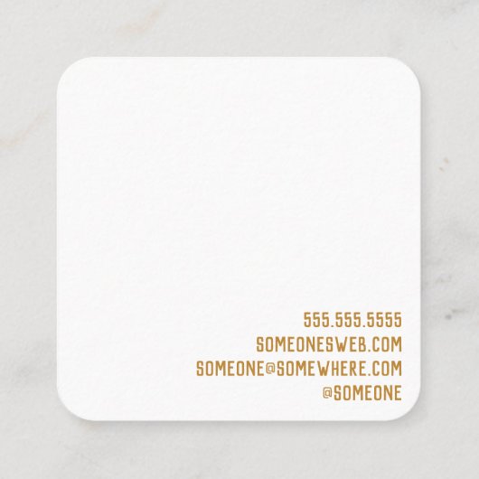 Magische Moon Moth Business Card Quadratische Visitenkarte (Rückseite)