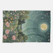 Magische Moonlit-Wiese Geschirrtuch (Horizontal)