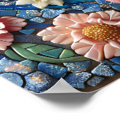 Magische Mosaik tropischer Ozean Sonnenuntergang Poster (Ecke)