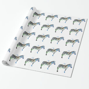 Magische multi farbige Zebra-Sprühfarbeart Geschenkpapier