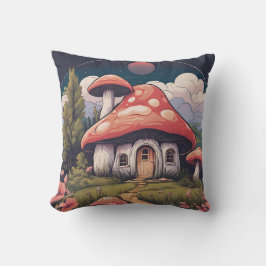 Magische Mushroom Meadow D7 Kissen