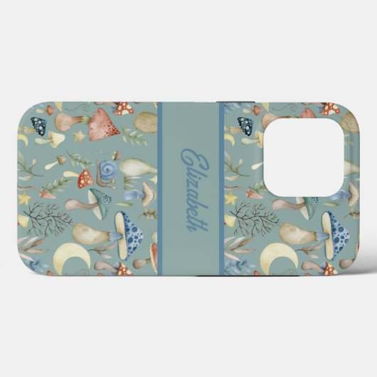 Magische Mushroom Mystical Hygge Personalisiert Case-Mate iPhone Hülle (Rückseite (Horizontal))
