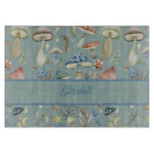 Magische Mushroom Mystical Hygge Personalisiert Schneidebrett (Vorderseite)