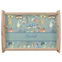 Magische Mushroom Mystical Hygge Personalisiert Serviertablett