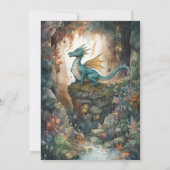 Magische Mystical Dragon Babydusche Einladung (Rückseite)