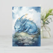 Magische Mystical Dragon Babydusche Einladung (Stehend Vorderseite)