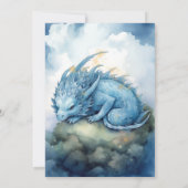 Magische Mystical Dragon Babydusche Einladung (Rückseite)