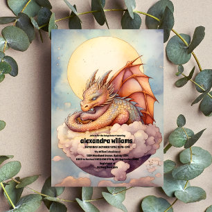 Magische Mystical Dragon Babydusche Einladung