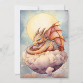 Magische Mystical Dragon Babydusche Einladung (Rückseite)