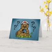 Magische mystische Groundhog Karte (Gelbe Blume)