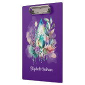 Magische Mystische Kristalle Dreamcatcher Lila Klemmbrett (Links)