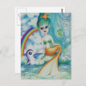 Magische mystische Meerjungfrau Postkarte (Vorne/Hinten)