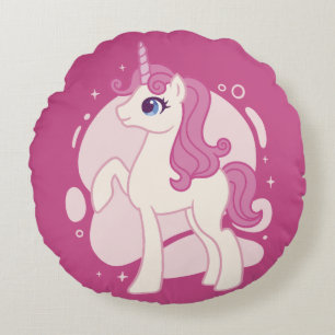 Magische mythische Einhorn-Illustration Rundes Kissen