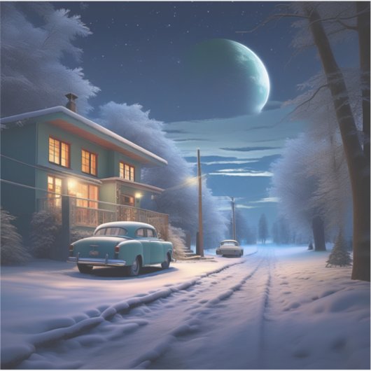 Magische Nacht Aufkleber (Vorderseite)