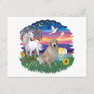 Magische Nacht - Goldener Retriever (#10) Postkarte
