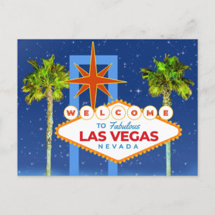Magische Nacht in Las Vegas Willkommen in Las Vega Postkarte