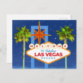 Magische Nacht in Las Vegas Willkommen in Las Vega Postkarte (Vorne/Hinten)