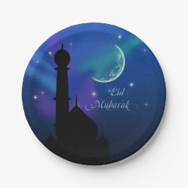 Magische Nacht - islamisches Greeting Paper Plate Pappteller