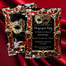 Magische Nacht-Maskenparty Roter Halloween