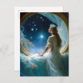 Magische Nacht Szene Fantasy Art Postkarte (Vorne/Hinten)