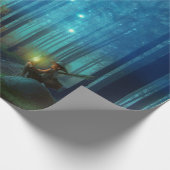 Magische Nachtbaum- des WaldesMärchen Geschenkpapier (Ecke)