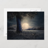 Magische Nachtmond Postkarte (Vorne/Hinten)