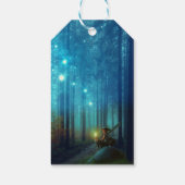 Magische Nachtwaldbäume Märchen Geschenkanhänger (Rückseite)