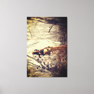 Magische Natur Geist Frau, Herbst lässt Kunst Leinwanddruck