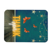 Magische Neonleuchten & Schmetterlinge Magnet (Horizontal)