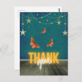 Magische Neonleuchten & Schmetterlinge Postkarte (Vorne/Hinten)