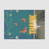 Magische Neonleuchten & Schmetterlinge Vielen Dank Seidenpapier (Vorderseite)